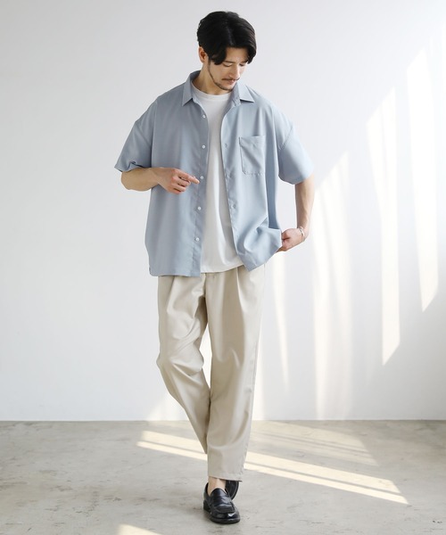 LIL VENDARS(リルヴェンダース)の「ビッグシルエット無地&ボーダー半袖Tシャツ(Tシャツ/カットソー・メンズ・ホワイト/ブラック×ホワイト/ネイビー×ホワイト/ブラック/ホワイト×ブラック/ホワイト系/ブラウン系/グレー/グレー系・L/M/XL)」の11枚目の写真