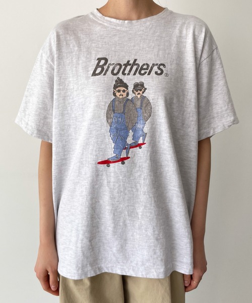 CANAL JEAN（キャナルジーン）の「El mar(エルマール) "Brothers"半袖Tシャツ（Tシャツ/カットソー・レディース・ライトグレー・ONE SIZE）」の4枚目の写真