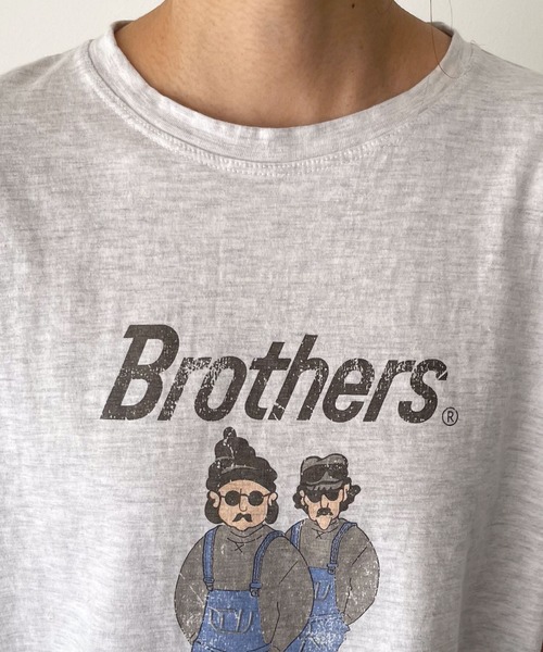 CANAL JEAN（キャナルジーン）の「El mar(エルマール) "Brothers"半袖Tシャツ（Tシャツ/カットソー・レディース・ライトグレー・ONE SIZE）」の6枚目の写真