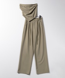 me+em select | 【 セットアップ 】タックデザインベアトップビスチェ ＆ ツータックルーズスラックス SET(セットアップ)