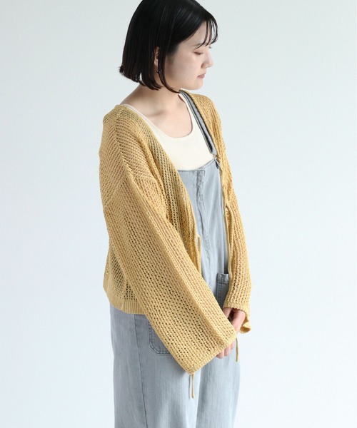 cepo(セポ)の「メッシュニット ボレロカーディガン 2WAY(カーディガン/ボレロ・レディース・イエロー/オフホワイト/チャコール・M)」の20枚目の写真