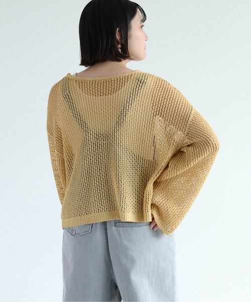 cepo(セポ)の「メッシュニット ボレロカーディガン 2WAY(カーディガン/ボレロ・レディース・イエロー/オフホワイト/チャコール・M)」の21枚目の写真