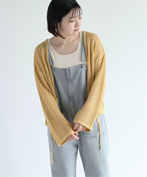 cepo(セポ)の「メッシュニット ボレロカーディガン 2WAY(カーディガン/ボレロ・レディース・イエロー/オフホワイト/チャコール・M)」の18枚目の写真