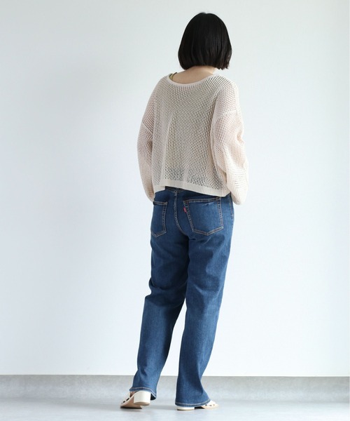 cepo(セポ)の「メッシュニット ボレロカーディガン 2WAY(カーディガン/ボレロ・レディース・イエロー/オフホワイト/チャコール・M)」の14枚目の写真