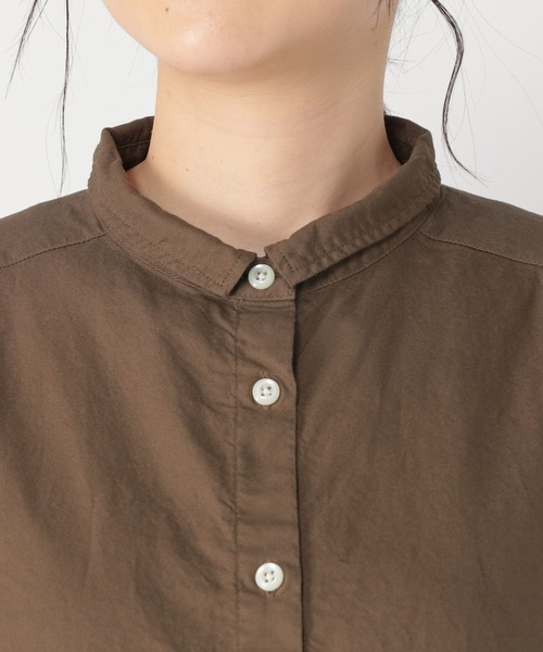 studio CLIP(スタディオクリップ)の「製品染めオックス半袖ワンピース(シャツワンピース・レディース・ブラウン/ネイビー/ピンク・FREE)」の10枚目の写真