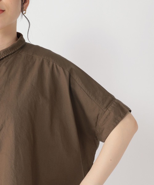 studio CLIP(スタディオクリップ)の「製品染めオックス半袖ワンピース(シャツワンピース・レディース・ブラウン/ネイビー/ピンク・FREE)」の12枚目の写真