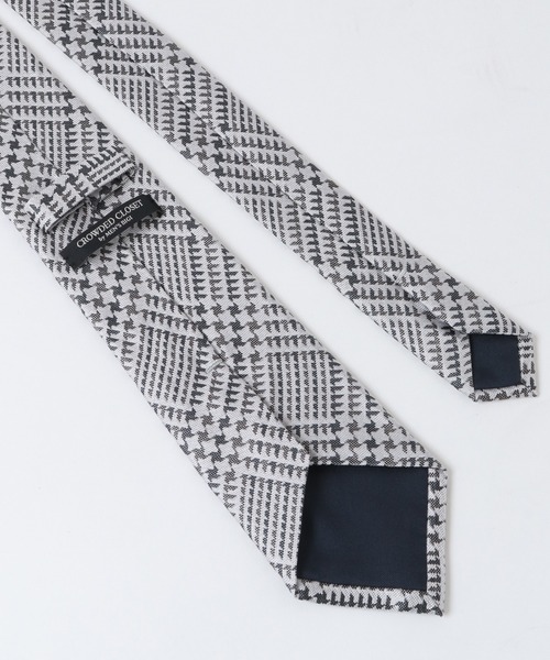 CROWDED CLOSET（クラウデッドクローゼット）の「グレンチェック柄ネクタイ（ネクタイ・メンズ・シルバー/レッド・FREE）」の7枚目の写真