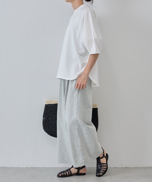 BEARDSLEY（ビアズリー）の「リサイクルデニムバギーパンツ（デニム