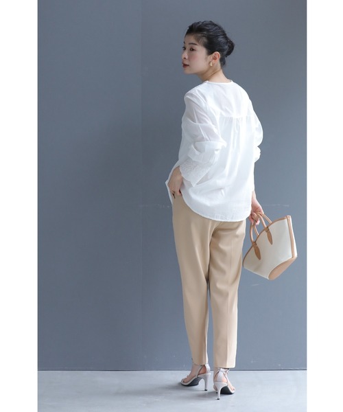 cawaii(カワイイ)の「レース刺繍の前開きスカラップブラウストップス(シャツ/ブラウス・レディース・ホワイト・FREE)」の8枚目の写真