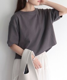 ラッセルクロップド丈半袖プルオーバー