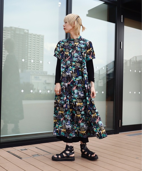 rovtski（ロフトスキー）の「サバンナ柄ティアードシャツワンピース