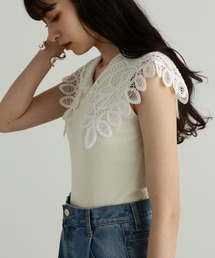 JILL STUART | ◆レースカラーニットトップ(ニット/セーター)