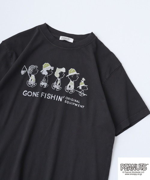 PEANUTS(ピーナッツ)の「LUMBER スヌーピー プリントTシャツ 半袖(Tシャツ/カットソー・レディース・チャコール/ベージュ/オレンジ/ネイビー/オレンジ系/グレー系1/ベージュ系/グリーン系/グレー系/ナチュラル/チャコールグレー/ホワイト系/カーキ/アイボリー/アイボリー系1/アイボリー系/グレー系3/カーキ系/グレー系2/アイボリー系2/オレンジ系1・S/M/L)」の8枚目の写真