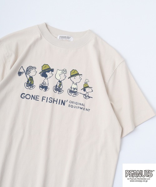 PEANUTS(ピーナッツ)の「LUMBER スヌーピー プリントTシャツ 半袖(Tシャツ/カットソー・レディース・チャコール/ベージュ/オレンジ/ネイビー/オレンジ系/グレー系1/ベージュ系/グリーン系/グレー系/ナチュラル/チャコールグレー/ホワイト系/カーキ/アイボリー/アイボリー系1/アイボリー系/グレー系3/カーキ系/グレー系2/アイボリー系2/オレンジ系1・S/M/L)」の13枚目の写真