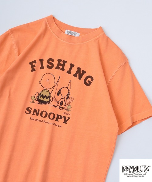 PEANUTS(ピーナッツ)の「LUMBER スヌーピー プリントTシャツ 半袖(Tシャツ/カットソー・レディース・チャコール/ベージュ/オレンジ/ネイビー/オレンジ系/グレー系1/ベージュ系/グリーン系/グレー系/ナチュラル/チャコールグレー/ホワイト系/カーキ/アイボリー/アイボリー系1/アイボリー系/グレー系3/カーキ系/グレー系2/アイボリー系2/オレンジ系1・S/M/L)」の21枚目の写真