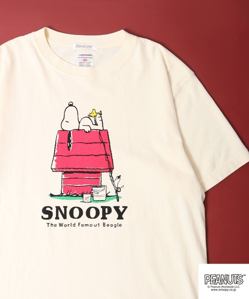 PEANUTS(ピーナッツ)の「LUMBER スヌーピー プリントTシャツ 半袖(Tシャツ/カットソー・レディース・チャコール/ベージュ/オレンジ/ネイビー/オレンジ系/グレー系1/ベージュ系/グリーン系/グレー系/ナチュラル/チャコールグレー/ホワイト系/カーキ/アイボリー/アイボリー系1/アイボリー系/グレー系3/カーキ系/グレー系2/アイボリー系2/オレンジ系1・S/M/L)」の10枚目の写真