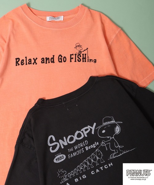 PEANUTS(ピーナッツ)の「LUMBER スヌーピー プリントTシャツ 半袖(Tシャツ/カットソー・レディース・チャコール/ベージュ/オレンジ/ネイビー/オレンジ系/グレー系1/ベージュ系/グリーン系/グレー系/ナチュラル/チャコールグレー/ホワイト系/カーキ/アイボリー/アイボリー系1/アイボリー系/グレー系3/カーキ系/グレー系2/アイボリー系2/オレンジ系1・S/M/L)」の19枚目の写真