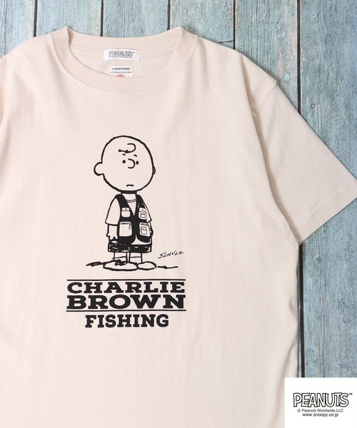 PEANUTS(ピーナッツ)の「LUMBER スヌーピー プリントTシャツ 半袖(Tシャツ/カットソー・レディース・チャコール/ベージュ/オレンジ/ネイビー/オレンジ系/グレー系1/ベージュ系/グリーン系/グレー系/ナチュラル/チャコールグレー/ホワイト系/カーキ/アイボリー/アイボリー系1/アイボリー系/グレー系3/カーキ系/グレー系2/アイボリー系2/オレンジ系1・S/M/L)」の2枚目の写真