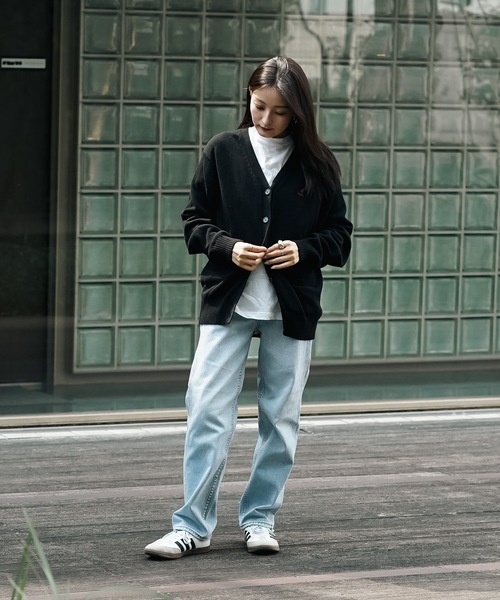 KANGOL(カンゴール)の「【KANGOL/カンゴール】スクールカーディガン 制服 高校生 中学生 JK DK ユニセックス コットン100% ロゴ刺繍 ワンポイント(カーディガン/ボレロ・メンズ・ブラック/グレー/ベージュ/ネイビー・LARGE/MEDIUM)」の11枚目の写真