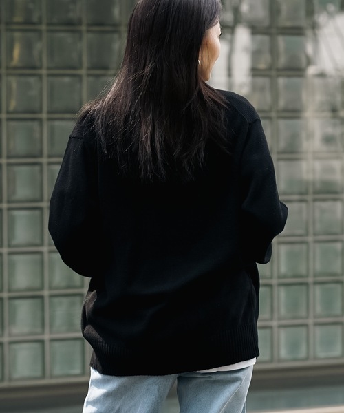 KANGOL(カンゴール)の「【KANGOL/カンゴール】スクールカーディガン 制服 高校生 中学生 JK DK ユニセックス コットン100% ロゴ刺繍 ワンポイント(カーディガン/ボレロ・メンズ・ブラック/グレー/ベージュ/ネイビー・LARGE/MEDIUM)」の14枚目の写真