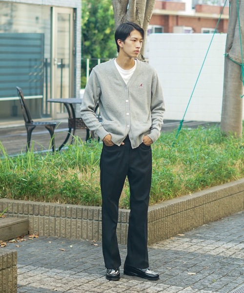 KANGOL(カンゴール)の「【KANGOL/カンゴール】スクールカーディガン 制服 高校生 中学生 JK DK ユニセックス コットン100% ロゴ刺繍 ワンポイント(カーディガン/ボレロ・メンズ・ブラック/グレー/ベージュ/ネイビー・LARGE/MEDIUM)」の15枚目の写真