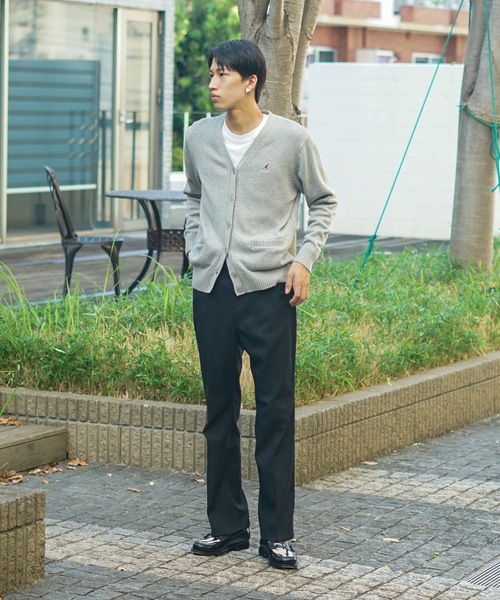 KANGOL(カンゴール)の「【KANGOL/カンゴール】スクールカーディガン 制服 高校生 中学生 JK DK ユニセックス コットン100% ロゴ刺繍 ワンポイント(カーディガン/ボレロ・メンズ・ブラック/グレー/ベージュ/ネイビー・LARGE/MEDIUM)」の16枚目の写真