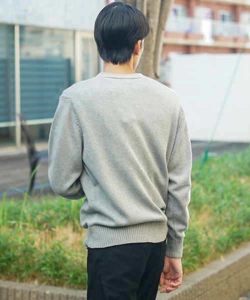 KANGOL(カンゴール)の「【KANGOL/カンゴール】スクールカーディガン 制服 高校生 中学生 JK DK ユニセックス コットン100% ロゴ刺繍 ワンポイント(カーディガン/ボレロ・メンズ・ブラック/グレー/ベージュ/ネイビー・LARGE/MEDIUM)」の19枚目の写真