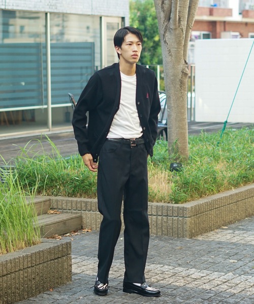 KANGOL(カンゴール)の「【KANGOL/カンゴール】スクールカーディガン 制服 高校生 中学生 JK DK ユニセックス コットン100% ロゴ刺繍 ワンポイント(カーディガン/ボレロ・メンズ・ブラック/グレー/ベージュ/ネイビー・LARGE/MEDIUM)」の5枚目の写真