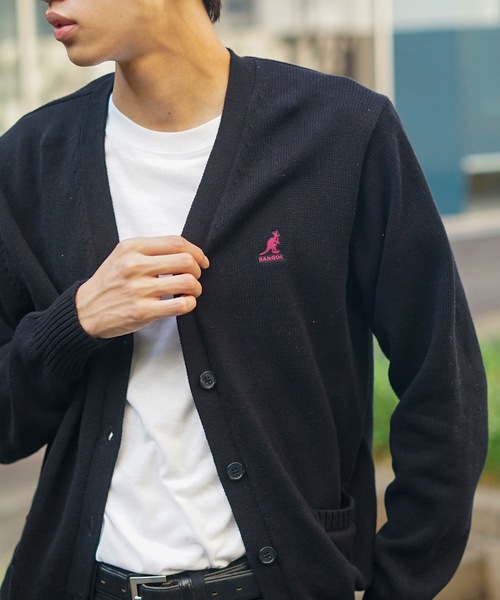 KANGOL(カンゴール)の「【KANGOL/カンゴール】スクールカーディガン 制服 高校生 中学生 JK DK ユニセックス コットン100% ロゴ刺繍 ワンポイント(カーディガン/ボレロ・メンズ・ブラック/グレー/ベージュ/ネイビー・LARGE/MEDIUM)」の10枚目の写真