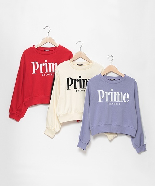 by LOVEiT(バイラビット)の「袖ラインややショート丈プルオーバー(スウェット・キッズ・オフホワイト/ラベンダー/レッド・140cm/150cm/120cm/130cm/160cm)」の10枚目の写真