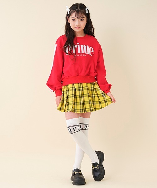 by LOVEiT(バイラビット)の「袖ラインややショート丈プルオーバー(スウェット・キッズ・オフホワイト/ラベンダー/レッド・140cm/150cm/120cm/130cm/160cm)」の16枚目の写真