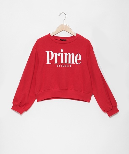 by LOVEiT(バイラビット)の「袖ラインややショート丈プルオーバー(スウェット・キッズ・オフホワイト/ラベンダー/レッド・140cm/150cm/120cm/130cm/160cm)」の13枚目の写真