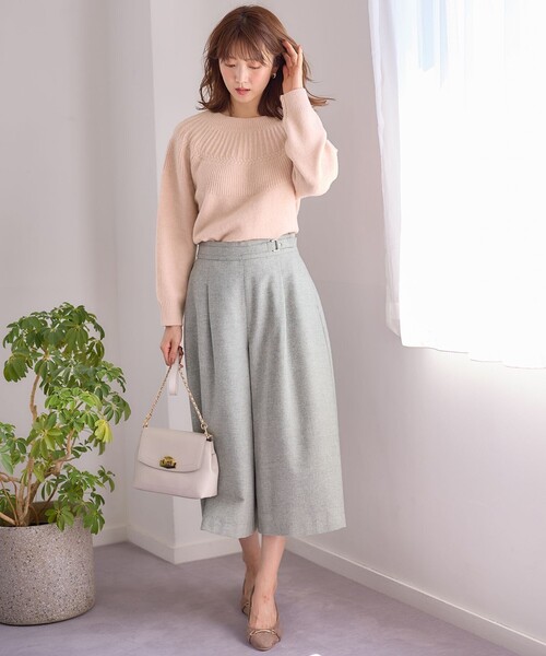 ANY SIS(エニィスィス)の「ホームスパンワイドクロップド パンツ(その他パンツ・レディース・グレー系6/ライトグレー系6・2/3/1)」の5枚目の写真