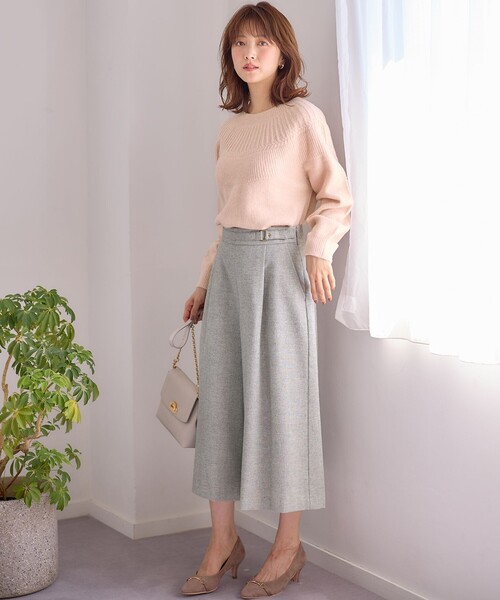 ANY SIS(エニィスィス)の「ホームスパンワイドクロップド パンツ(その他パンツ・レディース・グレー系6/ライトグレー系6・2/3/1)」の6枚目の写真