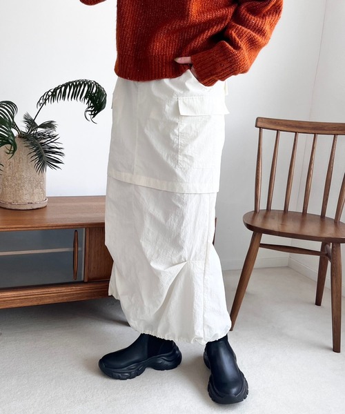 LOWRYS FARM（ローリーズファーム）の「２ＷＡＹポケットスカート  973859（スカート・レディース・アイボリー/ブラック/グレー・FREE）」の7枚目の写真