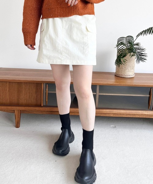 LOWRYS FARM（ローリーズファーム）の「２ＷＡＹポケットスカート  973859（スカート・レディース・アイボリー/ブラック/グレー・FREE）」の8枚目の写真