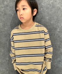 THE CASUAL | 先染めボーダー　オーバーサイズ　ボーダー　長袖Tシャツ(Tシャツ/カットソー)