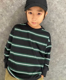 THE CASUAL | 先染めボーダー オーバーサイズ ボーダー 長袖Tシャツ(Tシャツ/カットソー)
