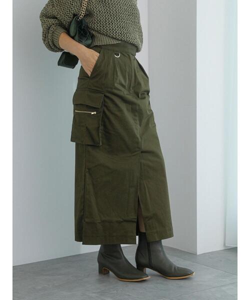 Te chichi（テチチ）の「【Atelier Militaire】ロングカーゴスカート（スカート・レディース・カーキ・M/S）」の13枚目の写真