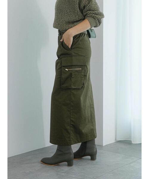Te chichi（テチチ）の「【Atelier Militaire】ロングカーゴスカート（スカート・レディース・カーキ・M/S）」の14枚目の写真