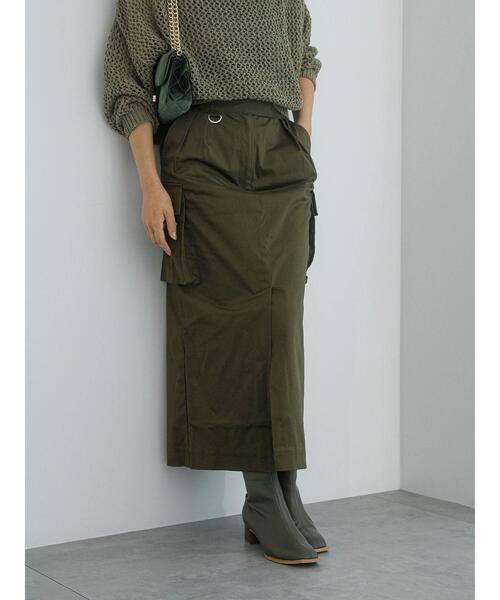 Te chichi（テチチ）の「【Atelier Militaire】ロングカーゴスカート（スカート・レディース・カーキ・M/S）」の15枚目の写真
