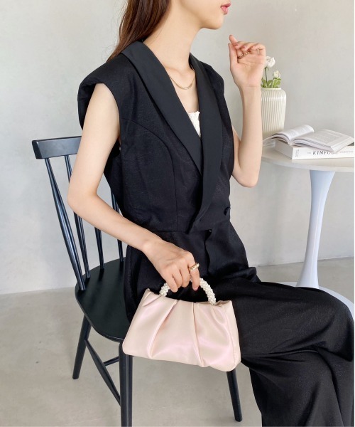 thank U more(サンキューモア)の「【Felicitations】パールハンドル パーティバッグ(クラッチバッグ・レディース・シルバー/ピンク/ゴールド・FREE)」の12枚目の写真