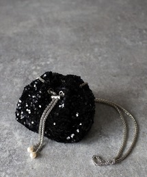 Riberry | スパンコール巾着チェーンミニバッグ(ショルダーバッグ)