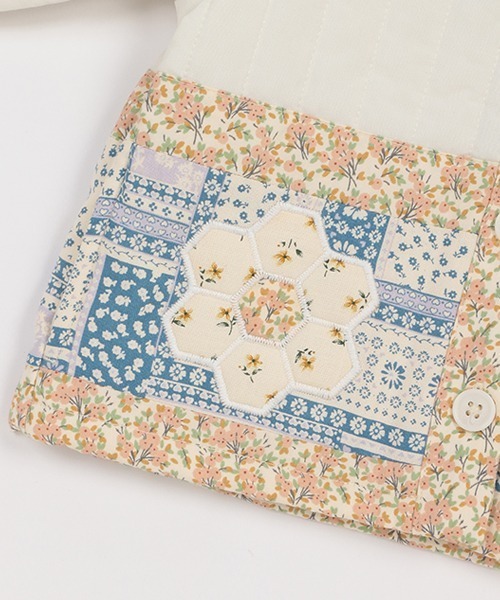 petit main（プティマイン）の「パッチワークジャケット（ブルゾン・キッズ・ブラック/オフホワイト・M/L/S）」の8枚目の写真