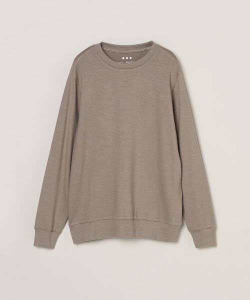 three dots(スリードッツ)の「ブラッシュド シンプルクルーネックセーター(スウェット・レディース・ヘザーグレー/チャコールグレー/ブラック/ネイビー/グレー系その他7・X-SMALL/SMALL/MEDIUM/LARGE)」の5枚目の写真
