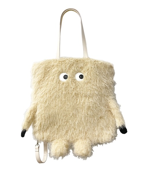 ROOTOTE（ルートート）の「ルートート/モフかわトート EU.トール2way.クリプテッド-B（バックパック/リュック・レディース・ホワイト系その他/ブラウン系その他/グレー系その他・FREE）」の2枚目の写真