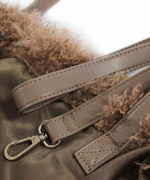 ROOTOTE（ルートート）の「ルートート/モフかわトート EU.トール2way.クリプテッド-B（バックパック/リュック・レディース・ホワイト系その他/ブラウン系その他/グレー系その他・FREE）」の7枚目の写真