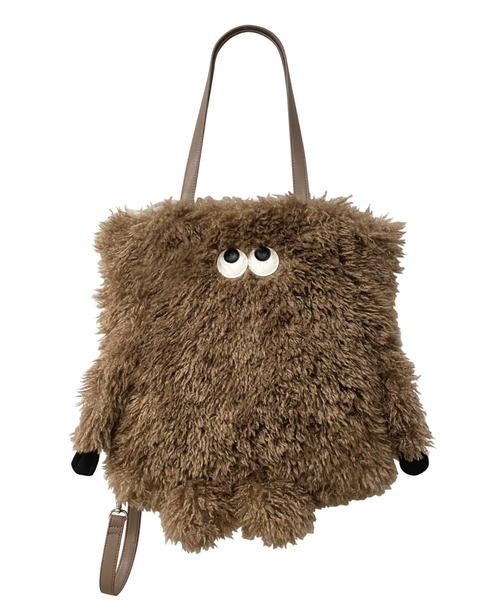 ROOTOTE（ルートート）の「ルートート/モフかわトート EU.トール2way.クリプテッド-B（バックパック/リュック・レディース・ホワイト系その他/ブラウン系その他/グレー系その他・FREE）」の4枚目の写真