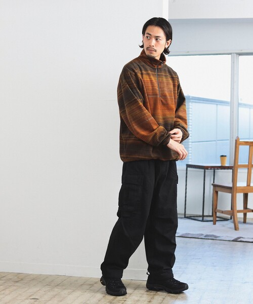 B:MING by BEAMS（ビーミングバイビームス）の「B:MING by BEAMS / 裏起毛 バックサテン 6ポケット カーゴパンツ（カーゴパンツ・メンズ・オリーブ/ブラック・MEDIUM/LARGE/X-LARGE/SMALL）」の3枚目の写真