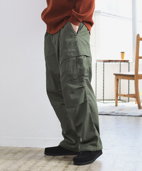 B:MING by BEAMS（ビーミングバイビームス）の「B:MING by BEAMS / 裏起毛 バックサテン 6ポケット カーゴパンツ（カーゴパンツ・メンズ・オリーブ/ブラック・MEDIUM/LARGE/X-LARGE/SMALL）」の7枚目の写真
